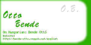 otto bende business card